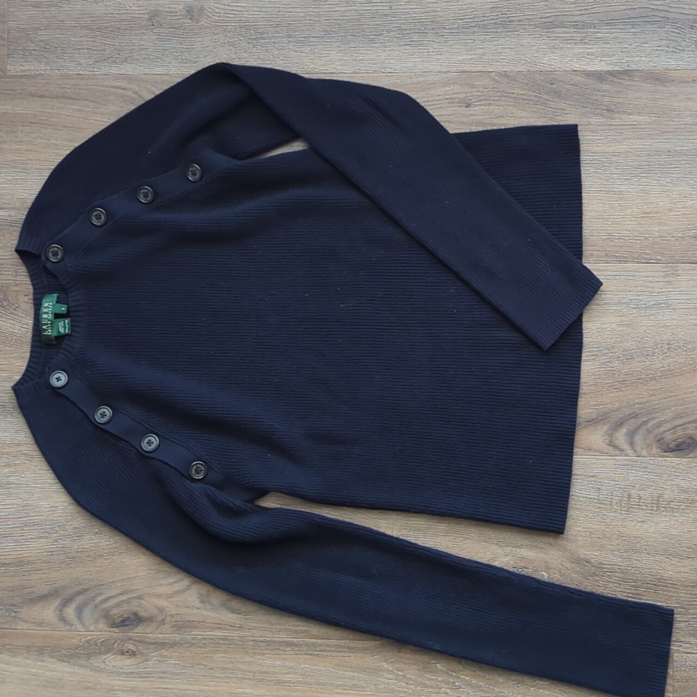 Ralph Lauren Women's Vintage Navy blue Cotton Sweater size small